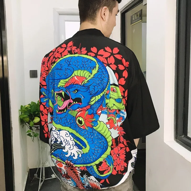 men's haori, haori jacket, kimono cardigan men, japanese jacket haori, japanese cardigan