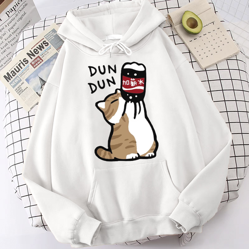 mens hoodie, cat print hoodie